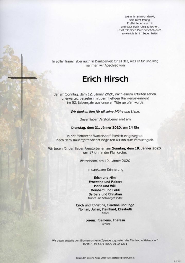 thumbnail of Parte Erich Hirsch